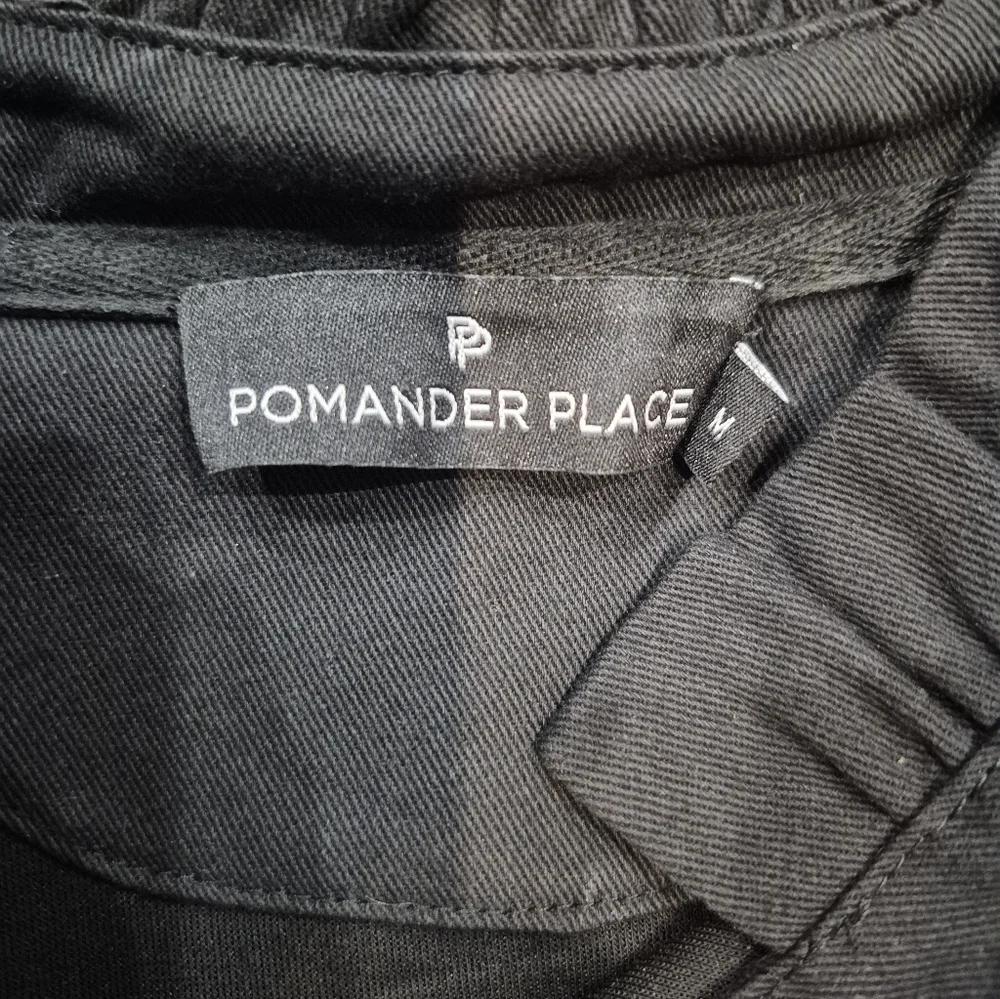 Tuckernuck Pomadere Place Midi Dress Size Medium Elegant Black Ruffle Collar - Picture 6 of 7